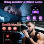 Men's Smart Fitness Watch with Bluetooth and Heart Rate Monitor