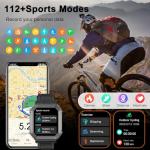 Men's Smart Fitness Watch with Bluetooth and Heart Rate Monitor