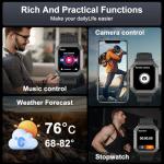 Men's Smart Fitness Watch with Bluetooth and Heart Rate Monitor