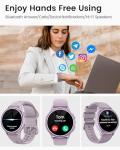 Purple Smart Watch for Women with Fitness Tracker