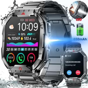 HD Smart Watch with Call, 3ATM Waterproof Fitness Tracker