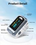 Fingertip Pulse Oximeter with OLED Display and Lanyard