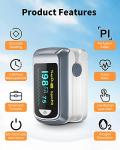 Fingertip Pulse Oximeter with OLED Display and Lanyard