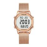 TIMEURE Women's Rose Gold Pedometer Watch
