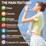 TIMEURE Women's Rose Gold Pedometer Watch