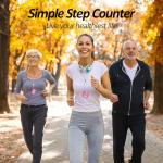 3D Pedometer with Clip, Accurate Step Counter