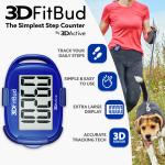 3DFitBud Easy Clip 3D Step Counter Pedometer