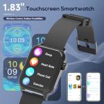 TRAUSI 1.83" HD Smartwatch with Heart Rate Monitor
