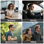 AI-Powered Smart Glasses with Bluetooth and UV Protection