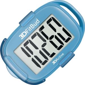 3DFitBud Easy Clip 3D Pedometer - Light Blue