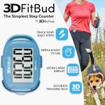 3DFitBud Easy Clip 3D Pedometer - Light Blue