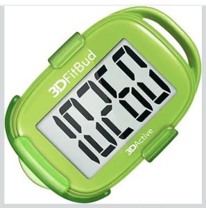 3DFitBud 3D Pedometer with Clip and Lanyard