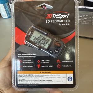 3DTriSport 3D Pedometer with Clip and Strap