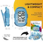 3DFitBud Easy Clip 3D Pedometer - Light Blue