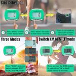 Clip-On Pedometer: Track Steps and Miles