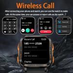 Waterproof Fitness Smartwatch with Bluetooth and AI