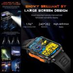 Waterproof Fitness Smartwatch with Bluetooth and AI