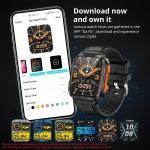Waterproof Fitness Smartwatch with Bluetooth and AI