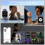 Alexa-Enabled Smartwatch, 1.83" Fitness Tracker