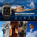 2024 Military Fitness Tracker Blood Pressure Smart Watch
