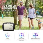 PULIVIA Clip-On 3D Pedometer for Walking
