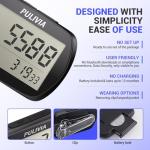 PULIVIA Clip-On 3D Pedometer for Walking