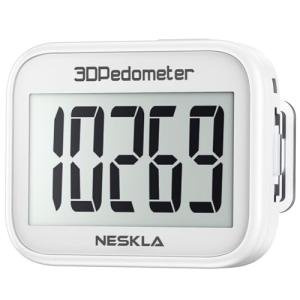 NESKLA 3D Pedometer with Large Display and Clip