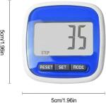 Blue Clip-On LCD Pedometer for Steps and Calories