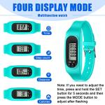 Geyoga 12 Pcs Silicone Step Tracker Bracelet