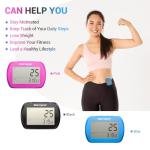 3D Pedometer Step Counter with Clock and Clip
