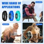 Geyoga 12 Pcs Silicone Step Tracker Bracelet
