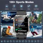 Tactical Waterproof Smart Watch Health Tracker for Men