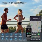 OUKITEL Smart Watch for Men Women with 24 Sport Modes, Fitness Tracker 1.47" Smartwatch with Heart Rate/SpO2/Sleep Monitor, Step Counter Activity Pedometer with IP68 Waterproof for iOS Android