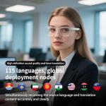 AI Smart Glasses for Men & Women, AI-Powered By Live Recording/Simultaneous Interpretation/Real-Time Translation, Noise Reduction, Translation Glasses with Photochromic Lenses, Support 160+ Languages