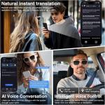 AI Smart Glasses with Chat GPT,Bluetooth Glasses with 150+ Translation,Smart Gla