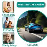NGXDFL 2025 Model Mini GPS Tracker for Vehicles/Kids,Dogs, Worldwide GPS Tracker Car Locator,No Monthly Fee/No SIM Card Required