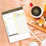 Cora Kate Food Journal Diary, 5.5 x 8.5 Calorie Counter Book, 50-Page Double-Sided Spiral Bound Meal Tracker for Tracking Calories, Carbs, Fat, Protein, Calorie Tracker, Food Log for Diet & Nutrition