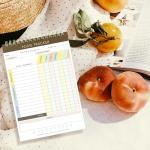 Cora Kate Food Journal Diary, 5.5 x 8.5 Calorie Counter Book, 50-Page Double-Sided Spiral Bound Meal Tracker for Tracking Calories, Carbs, Fat, Protein, Calorie Tracker, Food Log for Diet & Nutrition