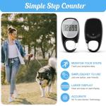 Simple Pedometer for Walking, Accurate Step Tracker with Carabiner, 3D Step Counter for Men Women Kids Seniors