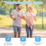 Simple Pedometer for Walking, Accurate Step Tracker with Carabiner, 3D Step Counter for Men Women Kids Seniors