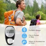 Simple Pedometer for Walking, Accurate Step Tracker with Carabiner, 3D Step Counter for Men Women Kids Seniors