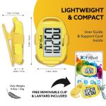 3DFitBud Simple Step Counter Walking 3D Pedometer with Clip and Lanyard A420S