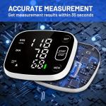 Blood Pressure Monitor Rechargeable Blood Pressure Monitors for Home Use Adjustable Automatic Wrist Cuff Voice Broadcast 2 * 120 Reading Memory for 2 Users with Carrying Case