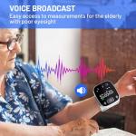 Blood Pressure Monitor Rechargeable Blood Pressure Monitors for Home Use Adjustable Automatic Wrist Cuff Voice Broadcast 2 * 120 Reading Memory for 2 Users with Carrying Case