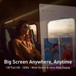 INAIR 2 PRO AR Glasses | 2D to 3D Image and Video | Reality/Virtual Switch | Multi-Screen | 135" 120Hz Display for Work & Entertainment |Compatible with iPhone15/16, Android, Mac Win Steam Deck