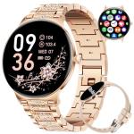 LIGE Smart Watch for Women(2 Bands), 1.43" HD AMOLED Slim Smartwatch for Android iOS,Fitness Tracker with 120+ Sport Modes/IP68 Waterproof/Sleep Monitor,Rose Gold