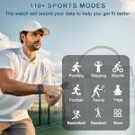 Smart Watch for Men Women, 1.95'' HD Curved Screen Smartwatch(Answer/Make Call), Fitness Tracker with 112 Sport Modes, IP68 Waterproof Fitness Watch with Heart Rate/Sleep Monitor/Pedometer/Calories