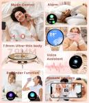 LIGE Smart Watch for Women(2 Bands), 1.43" HD AMOLED Slim Smartwatch for Android iOS,Fitness Tracker with 120+ Sport Modes/IP68 Waterproof/Sleep Monitor,Rose Gold