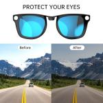 RCstyle Polarized Clip Compatible With Ray-Ban Meta Wayfarer(Standard) Smart Glasses Color Changing Clip Set for Man and Woman 50-22 Size M(Blue, Purple)