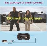 VISIONhmd Personal 3D Movie Cinema,HDMI Input,Connect to Various Multimedia Signal Source Devices. Built in Battery,Not VR/AR,HDMI Goggles,Video Glasses,Monitor (Bigeyes H3 Pro)